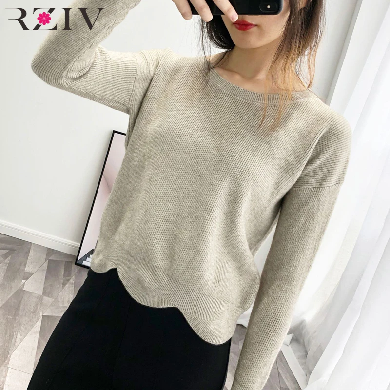 RZIV Fall Women sweater and solid color sweater casual long-sleeved round neck sweater
RZIV Fall Women sweater and solid color sweater casual long-sleeved round neck sweater