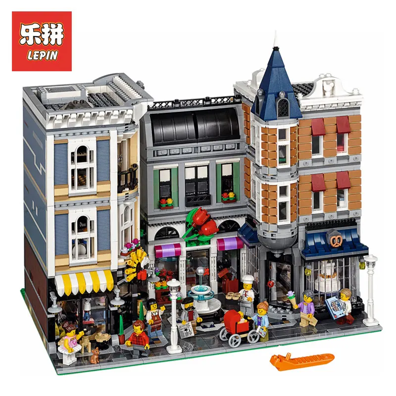 

LEPIN 15019 4002Pcs MOC Creative Series The Assembly Square Set Model Building Blocks Bricks Toy LegoINGlys 10255 Children gift