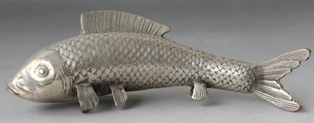 suyushun0042414@+++7" Chinese Fengshui Silver Fish Animal barracuda cyprinoid carp Sculpture Statue
suyushun0042414@+++7" Chinese Fengshui Silver Fish Animal barracuda cyprinoid carp Sculpture Statue