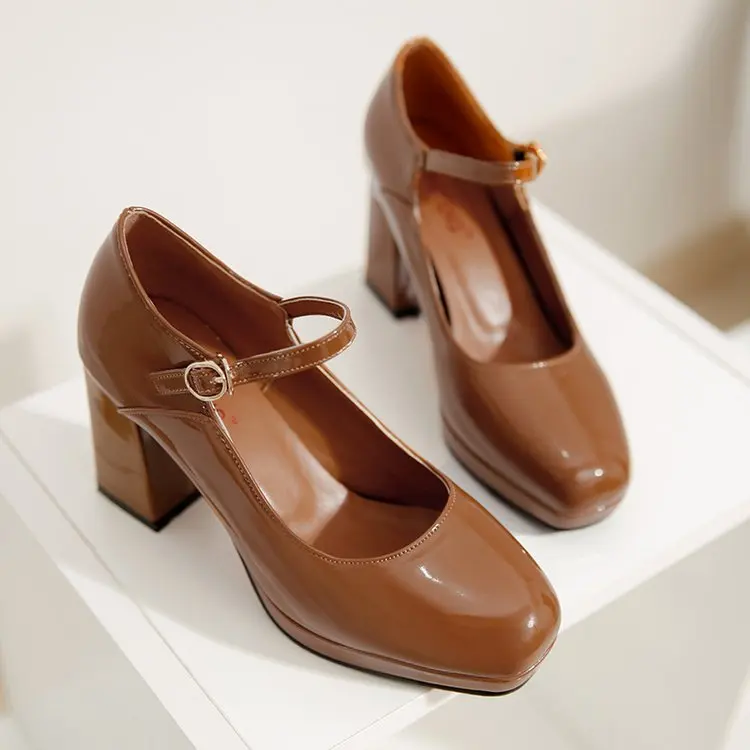Japanese retro crude heel square head high heels autumn new Career work women shoes simple fashion pumps comfort single shoe
Japanese retro crude heel square head high heels autumn new Career work women shoes simple fashion pumps comfort single shoe