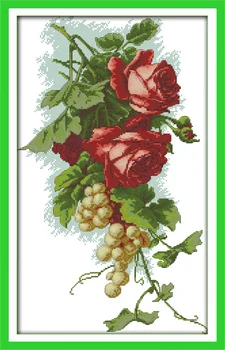 Grapes and roses Embroidery Floss DMC Cross Stitch DIY Needlework 14CT 11CT Counted Cross Stitch Kits for Embroidery Cross Craft
Grapes and roses Embroidery Floss DMC Cross Stitch DIY Needlework 14CT 11CT Counted Cross Stitch Kits for Embroidery Cross Craft