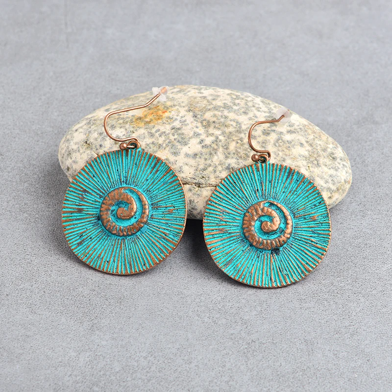 Vintage Statement Earrings Dangle Bohemia Ethnic Ancient bronze Round Drop Earrings for Women Simple Eardrop Ear Jewelry Party
Vintage Statement Earrings Dangle Bohemia Ethnic Ancient bronze Round Drop Earrings for Women Simple Eardrop Ear Jewelry Party