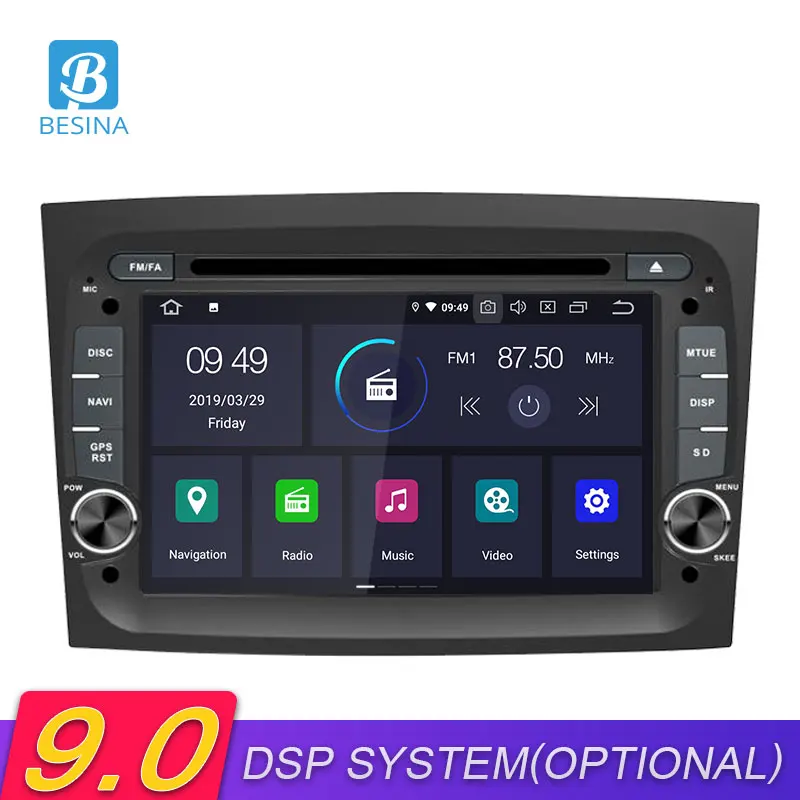 Besina 2 Din Android 9.0 Car DVD Player For FIAT DOBLO 2015 2016 GPS Navigation WIFI Multimedia Car Radio Autoaudio Stereo
Besina 2 Din Android 9.0 Car DVD Player For FIAT DOBLO 2015 2016 GPS Navigation WIFI Multimedia Car Radio Autoaudio Stereo