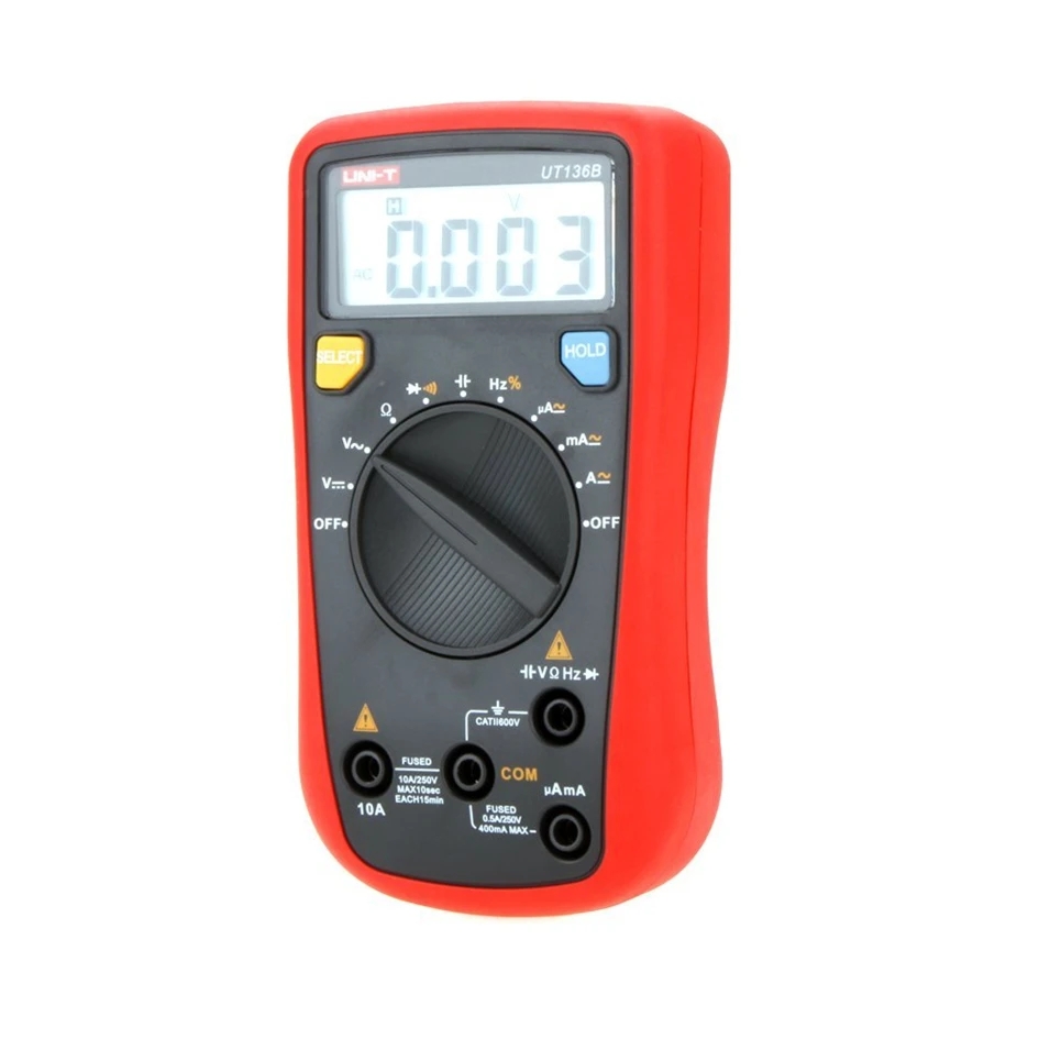 UNI-T UT136B Mini Auto-ranging Handheld Digital Multimeters AC/DC Current Voltage Resistance Multi Testers
UNI-T UT136B Mini Auto-ranging Handheld Digital Multimeters AC/DC Current Voltage Resistance Multi Testers