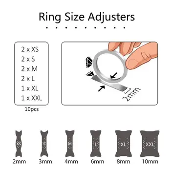 Hot 2020 10Pcs Invisible Ring Size Adjuster for Loose Ring Size Reducer Spacer Ring Guard Spacer Fitter Fashion Jewelry
Hot 2020 10Pcs Invisible Ring Size Adjuster for Loose Ring Size Reducer Spacer Ring Guard Spacer Fitter Fashion Jewelry
