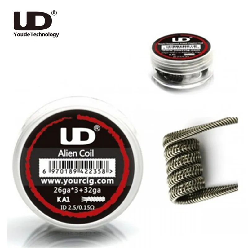 4*box Original UD Alien Coil High Quality E-Cigarette Coils produced with 26GAx3 and 32GA KA1 wire for E-Cigs Atomizer
4*box Original UD Alien Coil High Quality E-Cigarette Coils produced with 26GAx3 and 32GA KA1 wire for E-Cigs Atomizer