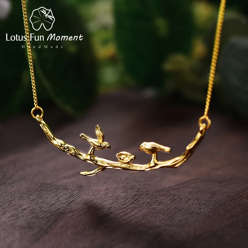 Lotus Fun Moment Real 925 Sterling Silver Designer Fashion Jewelry Cute Bird on Branches Necklace with Pendant for Women Collier
Lotus Fun Moment Real 925 Sterling Silver Designer Fashion Jewelry Cute Bird on Branches Necklace with Pendant for Women Collier