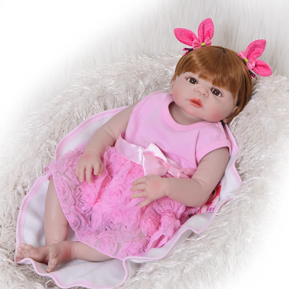So Lovely 23'" Reborn Doll Full Silicone Body Brown Hair Reborn Dolls Lifelike Kids Playmates Baby Toys Girl Christmas Gifts
So Lovely 23'" Reborn Doll Full Silicone Body Brown Hair Reborn Dolls Lifelike Kids Playmates Baby Toys Girl Christmas Gifts