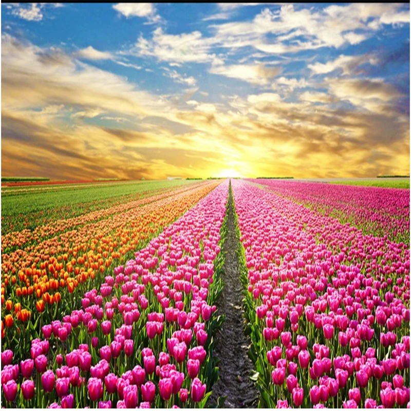 beibehang Large custom wallpaper tulip flowers sea bedroom living room TV backdrop papel de parede para sala estar
beibehang Large custom wallpaper tulip flowers sea bedroom living room TV backdrop papel de parede para sala estar