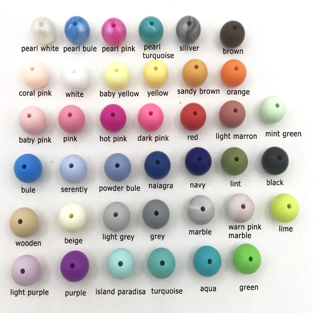 Baby Teething Silicone Round Beads 15mm Teething Oral care For Necklaces 100PC Round Silicone Beads BPA Free Set bracelet beads
Baby Teething Silicone Round Beads 15mm Teething Oral care For Necklaces 100PC Round Silicone Beads BPA Free Set bracelet beads