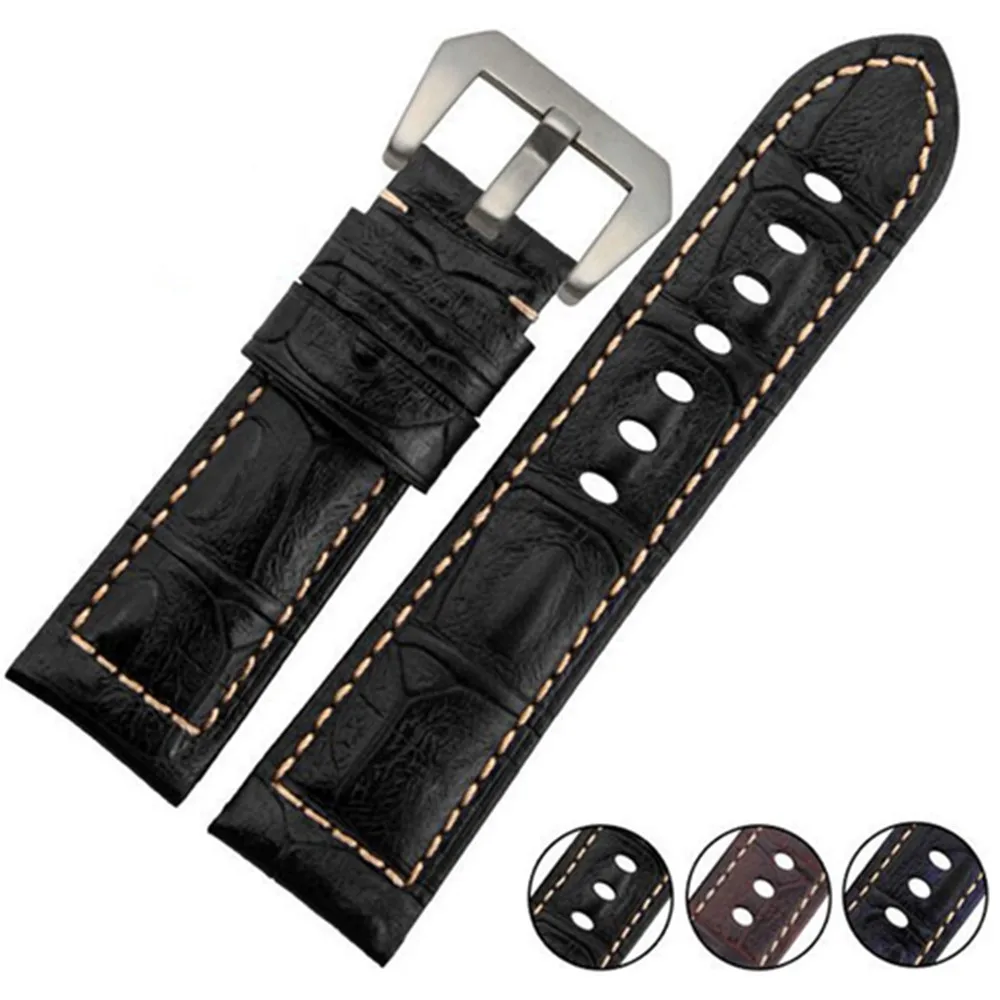 Handmade Bamboo pattern 24mm Cowhide Genuine Leather Watch band Strap + Buckle Generic Fit PAM For Polit Watch + Tools
Handmade Bamboo pattern 24mm Cowhide Genuine Leather Watch band Strap + Buckle Generic Fit PAM For Polit Watch + Tools