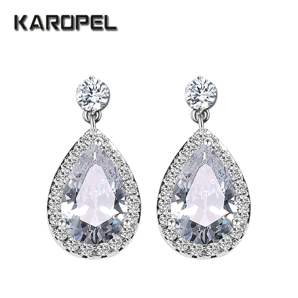AAA Zircons Classic Water Drop Shaped Cubic Zirconia Crystal Bridal Earrings Wedding Jewelry For Brides Bridesmaid
AAA Zircons Classic Water Drop Shaped Cubic Zirconia Crystal Bridal Earrings Wedding Jewelry For Brides Bridesmaid