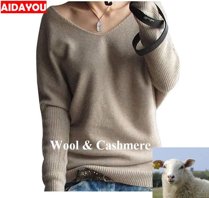 Women's Fashion Sweater V-Neck Pullover Loose Sexy Batwing Sleeve Wool Cashmere Sweater Winter Tops plus size 4xl ouc248 Aidayou
Women's Fashion Sweater V-Neck Pullover Loose Sexy Batwing Sleeve Wool Cashmere Sweater Winter Tops plus size 4xl ouc248 Aidayou