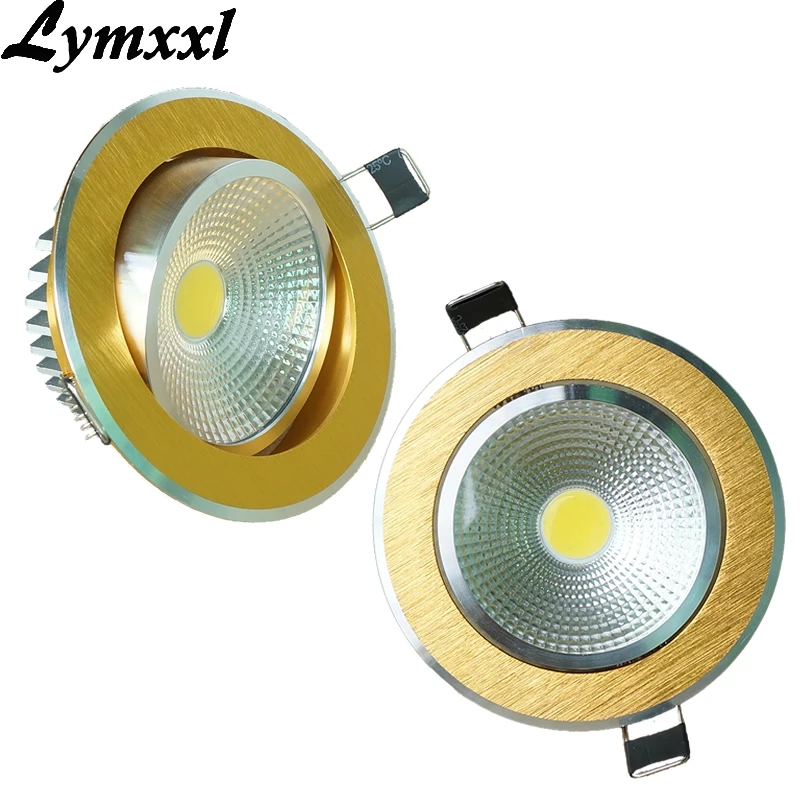 10pieces/lot 10W 12W Dimmable Spot lamps Recessed LED Light DHL AC 110V 220V 60 angle Golden Shell Downlight lights | Лампы и