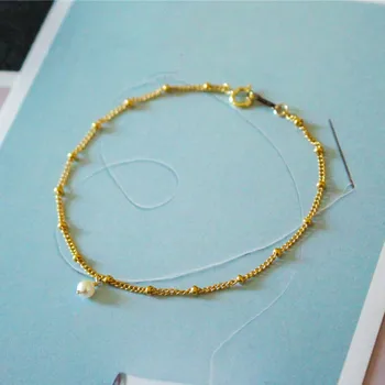 PINJEAS handmade unique gold bead bracelet natural freshwater round pearl minimalist bangls gift for Women jewelry
PINJEAS handmade unique gold bead bracelet natural freshwater round pearl minimalist bangls gift for Women jewelry