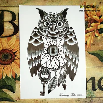 Owl key lock Temporary Tattoo Body Art Flash Tattoo Stickers 12*20cm Waterproof Henna Tatoo Styling Home Decor Wall Sticker
Owl key lock Temporary Tattoo Body Art Flash Tattoo Stickers 12*20cm Waterproof Henna Tatoo Styling Home Decor Wall Sticker