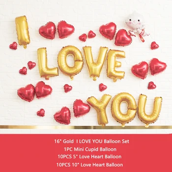 I LOVE YOU Balloons Decoration Love Heart Foil Baloons LOVE YOU Globos for Lover Valentine's Day Decorations Ballons
I LOVE YOU Balloons Decoration Love Heart Foil Baloons LOVE YOU Globos for Lover Valentine's Day Decorations Ballons