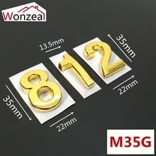 35mmx22mm ABS Plastic Door Plate Digit Golden Color Self- Adhesive 0-9 Door Numbers Customized House Address Sign#M35G
35mmx22mm ABS Plastic Door Plate Digit Golden Color Self- Adhesive 0-9 Door Numbers Customized House Address Sign#M35G