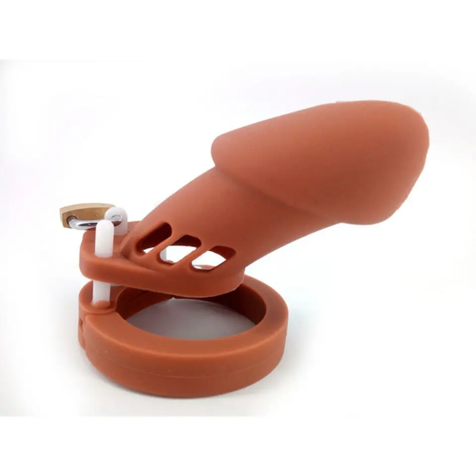 Male Medical Silicone CB6000s Chastity Belt Devices with 5 Ring Size Dick Lock Penis Sleeve Dildo Cage Sex Toys Cock Ring Fetish 7