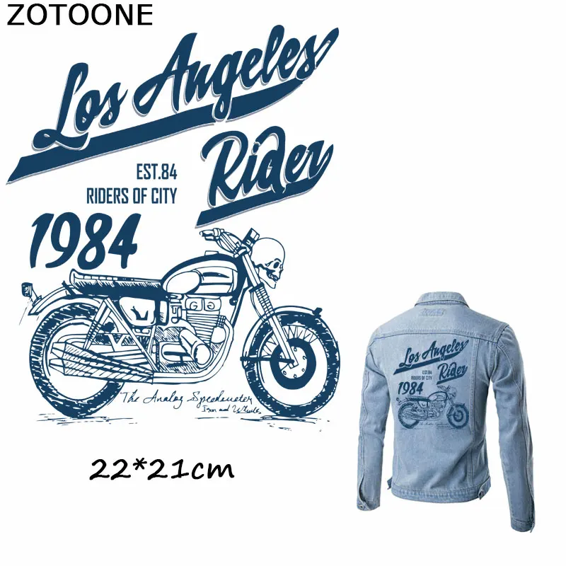 ZOTOONE Punk Rock Bike Patch Large iron on transfer Patch Motorcycle Iron On Patches For Clothes Jeans Vest Jacket Back Patch E
ZOTOONE Punk Rock Bike Patch Large iron on transfer Patch Motorcycle Iron On Patches For Clothes Jeans Vest Jacket Back Patch E