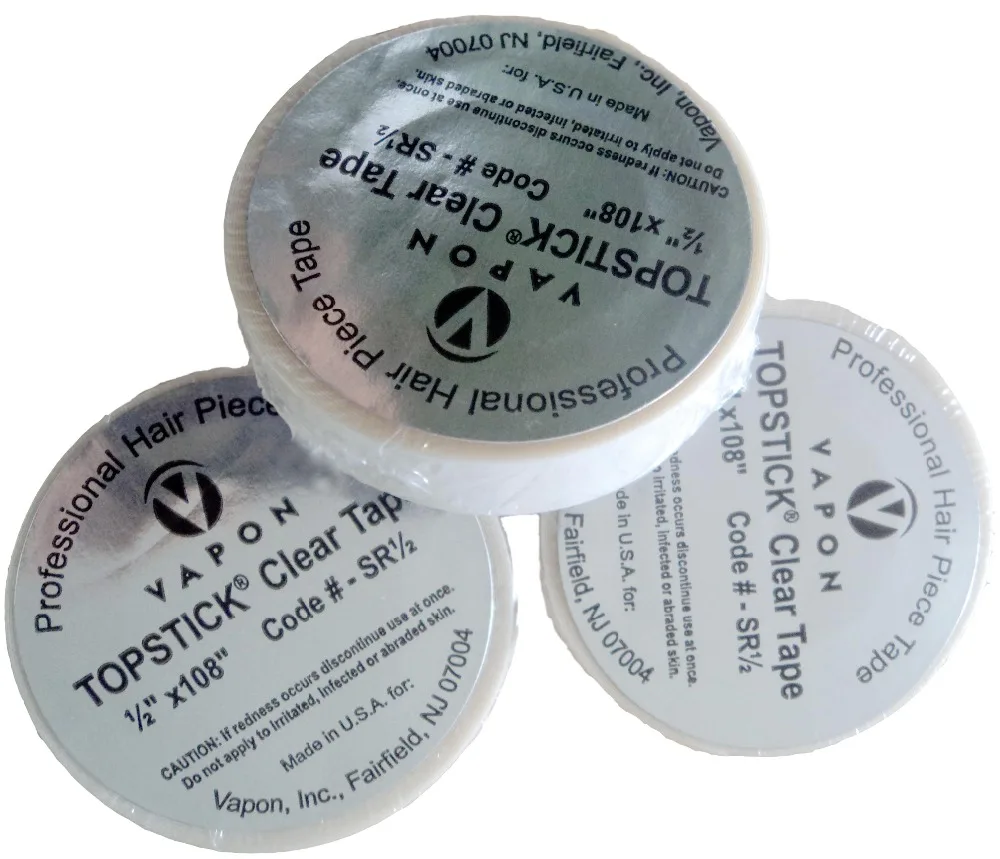 VAPON TOPSTICK CLEAR TAPE 1/2" x 108" super quality tape for wigs wig tape hair tape
VAPON TOPSTICK CLEAR TAPE 1/2" x 108" super quality tape for wigs wig tape hair tape