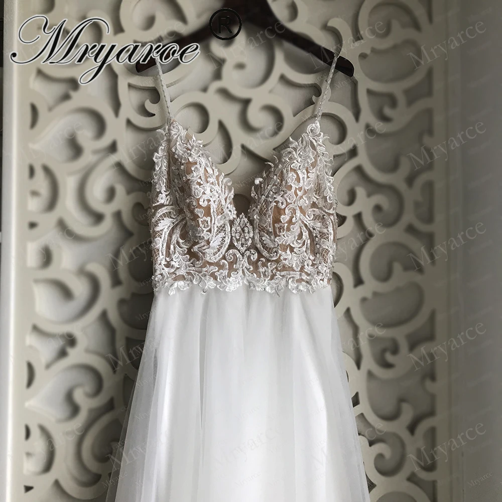 Mryarce Exclusive lace Beading Flowing Tulle A Line Wedding Dress Open Back Summer Beach Elegant Bridal Gowns
Mryarce Exclusive lace Beading Flowing Tulle A Line Wedding Dress Open Back Summer Beach Elegant Bridal Gowns