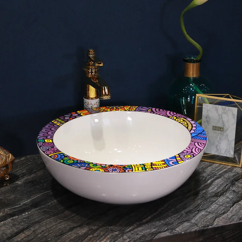 Home & Hotel Decor Artistic China wash basin Ceramic Art Bathroom Vessel Sinks Round counter top round hair wash basin
Home & Hotel Decor Artistic China wash basin Ceramic Art Bathroom Vessel Sinks Round counter top round hair wash basin