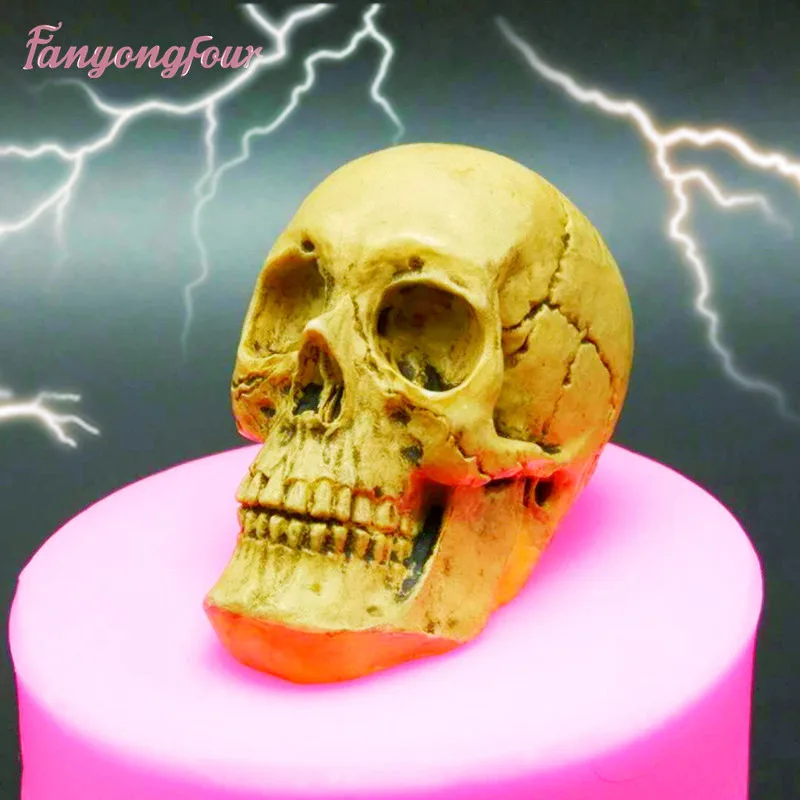 Halloween 3D Skull fondant cake silicone mold soap chocolate mould for the kitchen baking Free shipping
Halloween 3D Skull fondant cake silicone mold soap chocolate mould for the kitchen baking Free shipping