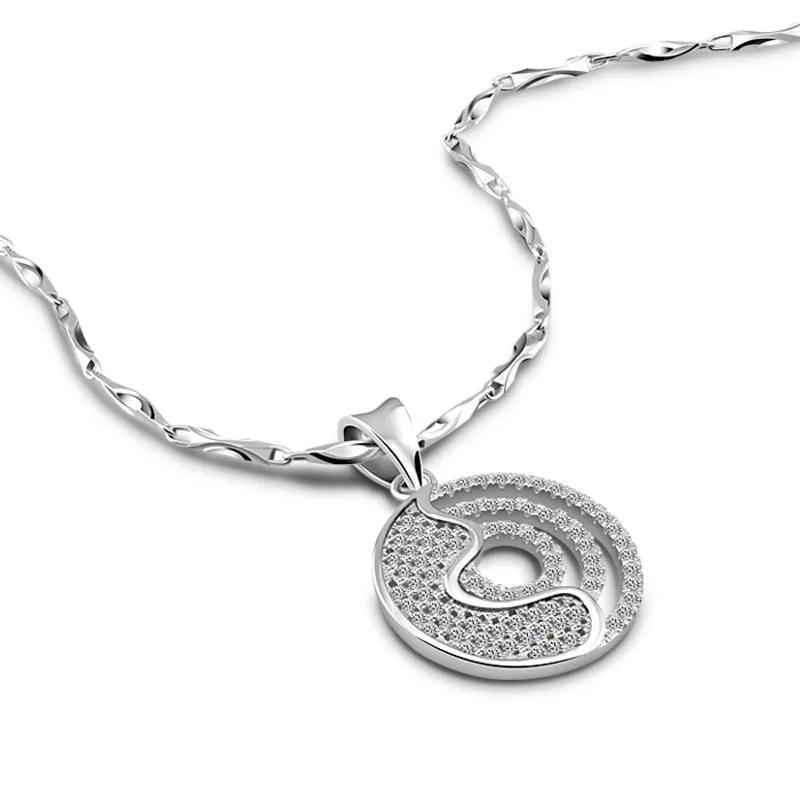 Hot Sale Promotion New Fashion Shiny Zircon Crystal Circle 925 Sterling Silver Women's Pendant Necklaces Silver Jewelry Gift
Hot Sale Promotion New Fashion Shiny Zircon Crystal Circle 925 Sterling Silver Women's Pendant Necklaces Silver Jewelry Gift