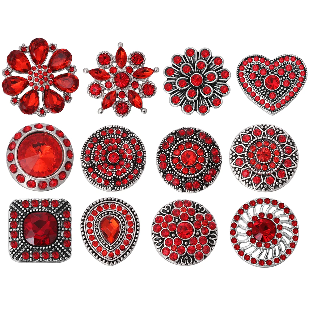 10pcs/lot Mixed Red Rhinestone Styles Metal Charms 18mm 20mm Snap Button Jewelry For Snaps Bracelet DIY Snap Jewelry
10pcs/lot Mixed Red Rhinestone Styles Metal Charms 18mm 20mm Snap Button Jewelry For Snaps Bracelet DIY Snap Jewelry
