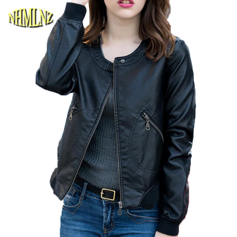 Faux Leather Jacket Women 2019 Autumn Solid color Slim Coats Large size 5XL Long sleeve Short Leather Jacket Female DAN251
Faux Leather Jacket Women 2019 Autumn Solid color Slim Coats Large size 5XL Long sleeve Short Leather Jacket Female DAN251