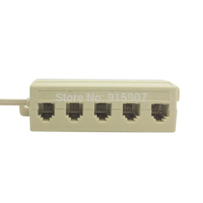 CYDZ Beige Color 5 Way Outlet 6P4C RJ11 RJ12 Telephone Phone Modular Jack Line Splitter Adapter 1-in-5-out
CYDZ Beige Color 5 Way Outlet 6P4C RJ11 RJ12 Telephone Phone Modular Jack Line Splitter Adapter 1-in-5-out