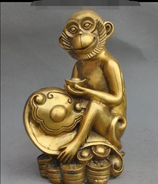 Lucky Chinese Feng shui Brass Ruyi yuanbao Money Coin Wealth Zodiac Monkey Statue 
Lucky Chinese Feng shui Brass Ruyi yuanbao Money Coin Wealth Zodiac Monkey Statue