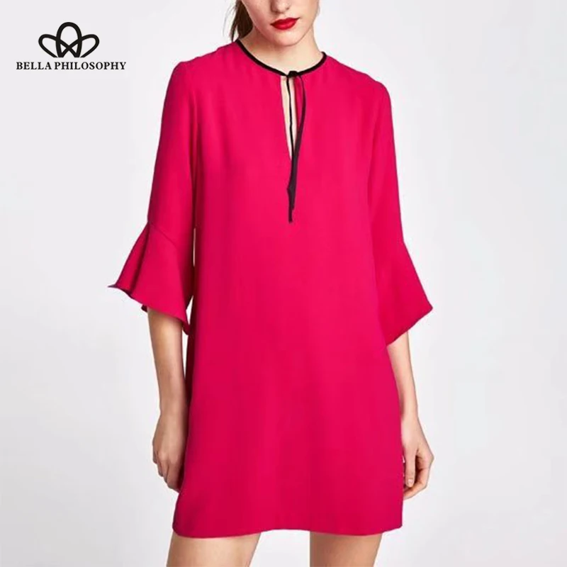 Bella Philosophy 2018 women causal pink mini dress ruffles butterfly sleeve dress straight half sleeve bow lave up female dress
Bella Philosophy 2018 women causal pink mini dress ruffles butterfly sleeve dress straight half sleeve bow lave up female dress