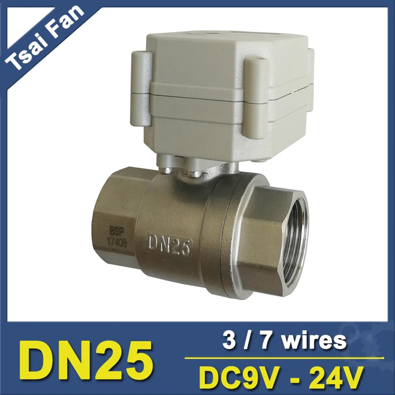 CE/IP67 BSP/NPT 1'' Stainless Steel 2 Way Motorized Ball Valve DC9-24V 3/7 Wires DN25 Electric Water Valve Metal Gear
CE/IP67 BSP/NPT 1'' Stainless Steel 2 Way Motorized Ball Valve DC9-24V 3/7 Wires DN25 Electric Water Valve Metal Gear