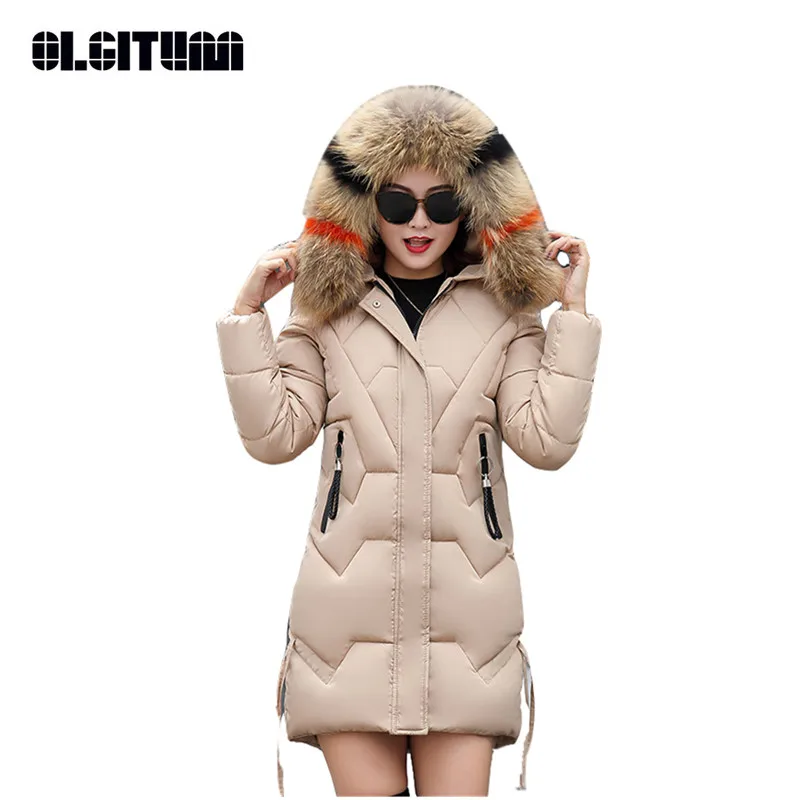 Long Women's Jacket Coat Winter Slim Down Cotton Lady's Parkas High Quality Solid Women's Parkas Coat with Large Fur CC648
Long Women's Jacket Coat Winter Slim Down Cotton Lady's Parkas High Quality Solid Women's Parkas Coat with Large Fur CC648