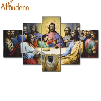ALMUDENA 5 Pieces HD Printed Jesus The Last Supper Home Decoration Living Room Painting On Canvas Wall Art Poster and Prints
ALMUDENA 5 Pieces HD Printed Jesus The Last Supper Home Decoration Living Room Painting On Canvas Wall Art Poster and Prints