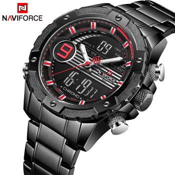NAVIFORCE Fashion Sport Watch Men Quartz Digital Clock Mens Watches Top Brand Luxury Waterproof Army Military Full Steel Watch
NAVIFORCE Fashion Sport Watch Men Quartz Digital Clock Mens Watches Top Brand Luxury Waterproof Army Military Full Steel Watch