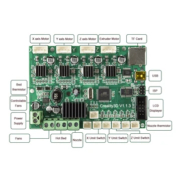 Updated 3D Printer Control Motherboard for Creality Mainboard Ender-4/Ender-3/Ender-2 3D Printer Control Broad option
Updated 3D Printer Control Motherboard for Creality Mainboard Ender-4/Ender-3/Ender-2 3D Printer Control Broad option