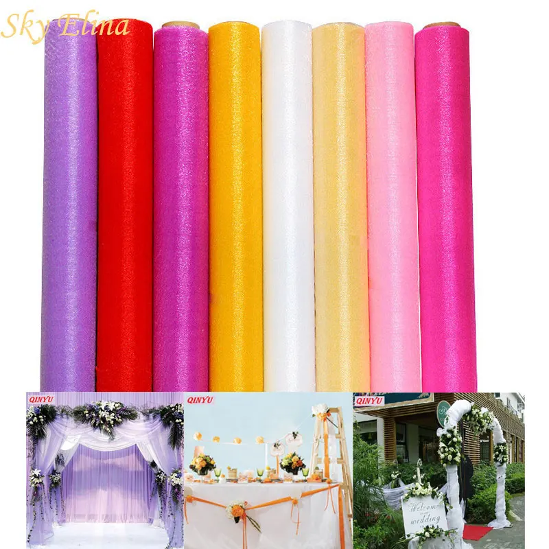 New 10m * 48cm Sheer Crystal Organza tulle Fabric Wedding Photo Background Romantic Snow Yarn Tulle roll Wedding Decoration 6Z
New 10m * 48cm Sheer Crystal Organza tulle Fabric Wedding Photo Background Romantic Snow Yarn Tulle roll Wedding Decoration 6Z
