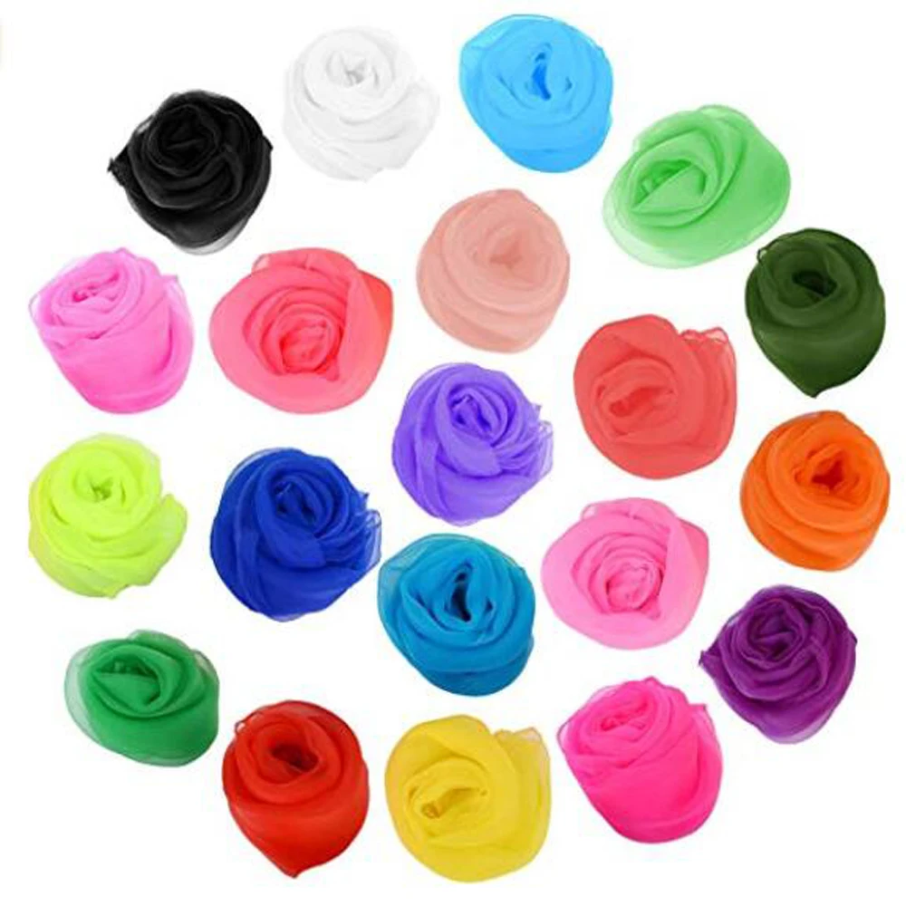 20 Pcs 24 by 24 Inch Square Dance Scarf Soft Silk Magic Scarves & Juggling Scarf For Women & Girls Dressing Up Party (20 Colors)
20 Pcs 24 by 24 Inch Square Dance Scarf Soft Silk Magic Scarves & Juggling Scarf For Women & Girls Dressing Up Party (20 Colors)