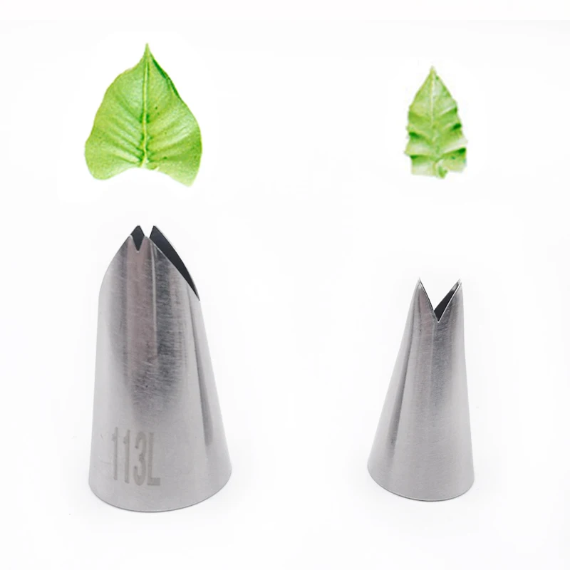2pcs Leaves Cake Decorating Tips Leaf Stainless Steel Icing Piping Nozzles Cake Decorating Tools Bakeware Cake Nozzle #113L #352
2pcs Leaves Cake Decorating Tips Leaf Stainless Steel Icing Piping Nozzles Cake Decorating Tools Bakeware Cake Nozzle #113L #352