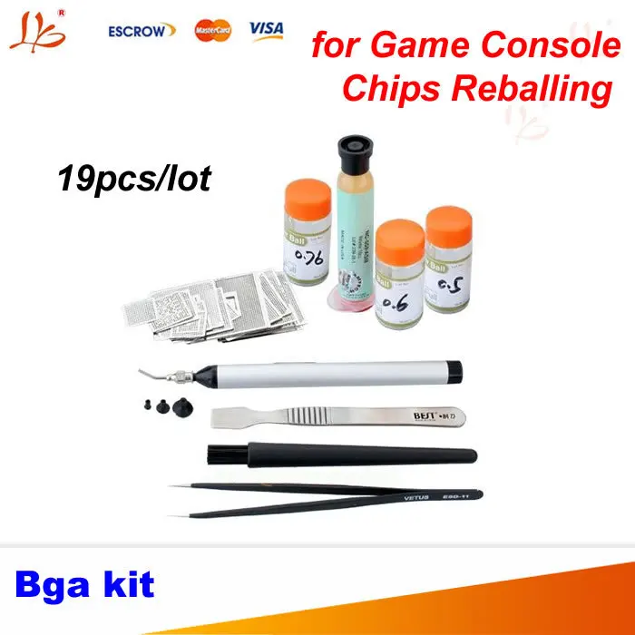 19 pcs Directly Heated BGA Stencil Kit Game Console Reballing For XBOX/PS3/WII GPU CPU
19 pcs Directly Heated BGA Stencil Kit Game Console Reballing For XBOX/PS3/WII GPU CPU