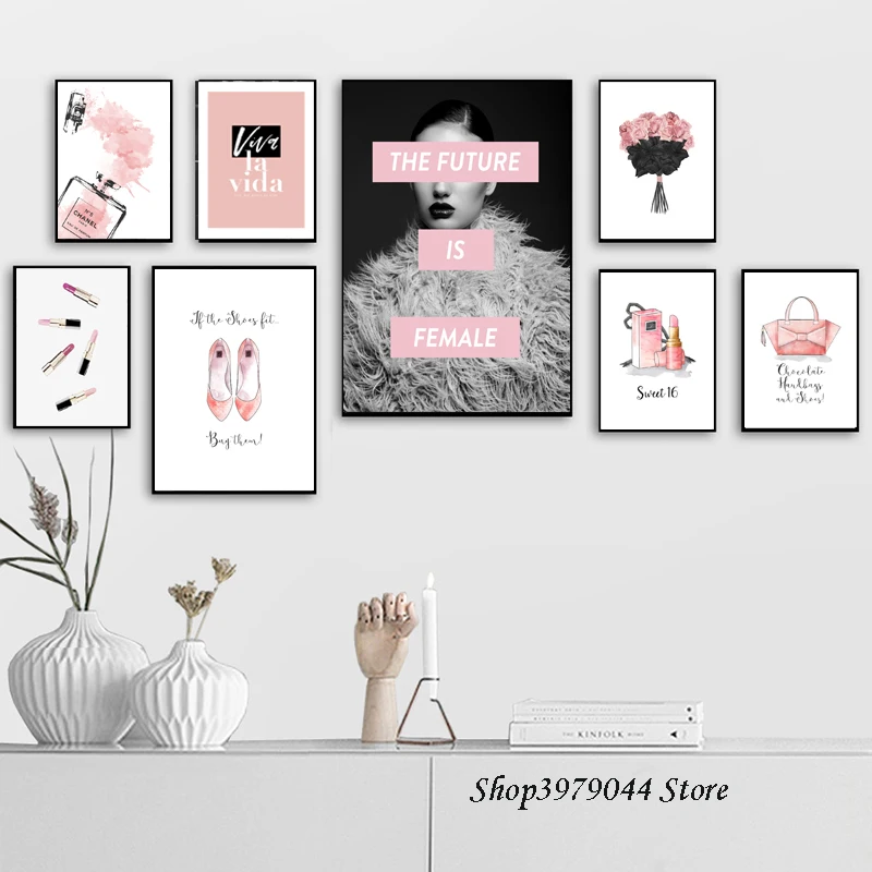 Beauty Fashion Canvas Poster Perfume Lipstick High Heel Shoes Painting Wall Pictures For Lady Room Decoration Home Unframed
Beauty Fashion Canvas Poster Perfume Lipstick High Heel Shoes Painting Wall Pictures For Lady Room Decoration Home Unframed