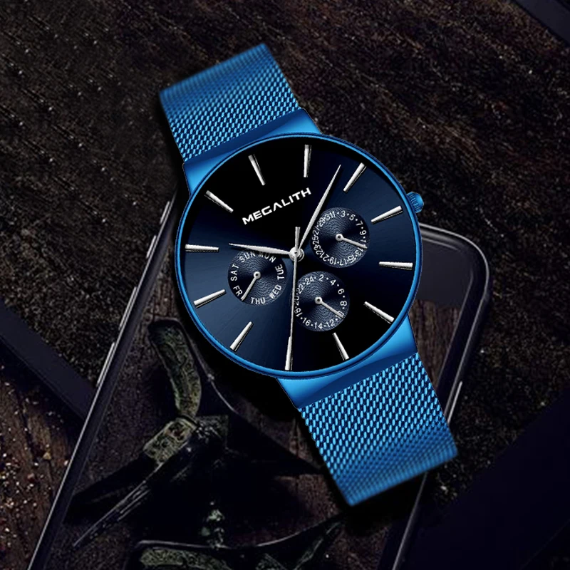 9.99$ MEGALITH Mens Chronograph Watch Top Brand Luxury Mesh Strap Sports Waterproof Date Quartz Watch For Men Reloj Hombre 0047
9.99$ MEGALITH Mens Chronograph Watch Top Brand Luxury Mesh Strap Sports Waterproof Date Quartz Watch For Men Reloj Hombre 0047