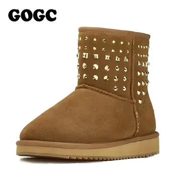 GOGC Fur Wool Women's Boots with studs Comfortable Female Women's Winter Boots Breathable Boots For Women Genuine Leather 9724
GOGC Fur Wool Women's Boots with studs Comfortable Female Women's Winter Boots Breathable Boots For Women Genuine Leather 9724