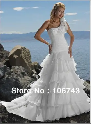 free shipping 2013 White Sexy One shoulder flower bride wedding sweet princess Custom size A-Line Small tail back bridal dress
free shipping 2013 White Sexy One shoulder flower bride wedding sweet princess Custom size A-Line Small tail back bridal dress