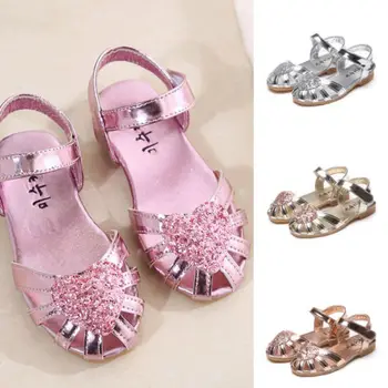 Girl's Princess Kid Shoes Sequins Bow Dance Party Dress Performance Flat Sandals 
Girl's Princess Kid Shoes Sequins Bow Dance Party Dress Performance Flat Sandals