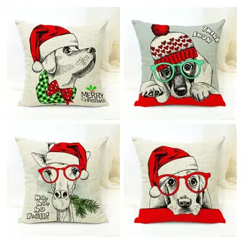 Hot Sale Four-Piece Set Christmas Animal Cushion Cover 45x45cm Hat Dog Cat Home Sofa Linen Festival Gift Decor Office Pillowcase
Hot Sale Four-Piece Set Christmas Animal Cushion Cover 45x45cm Hat Dog Cat Home Sofa Linen Festival Gift Decor Office Pillowcase