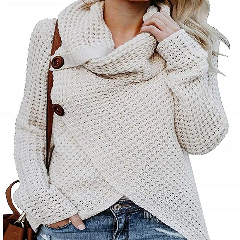 2018 Autumn And Winter Sweater Woman Pullover Warm Tunic Knitted Asymmetric Turtleneck Loose Solid Wrap Tops Long Sleeve
2018 Autumn And Winter Sweater Woman Pullover Warm Tunic Knitted Asymmetric Turtleneck Loose Solid Wrap Tops Long Sleeve